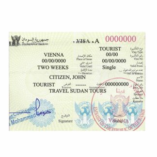 Sudan travel visa version 2 download template file