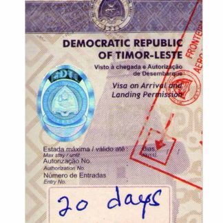 TIMOR LESTE visa download template file