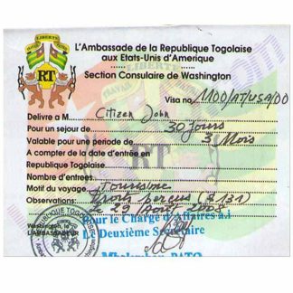TOGOLAISE visa download template file