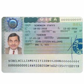 BELGIUM visa download template file