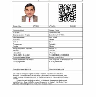 Ukraine e visa in Word and PDF template download template file