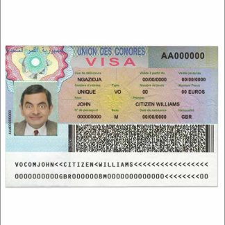 Union des Comores travelling visa download template file