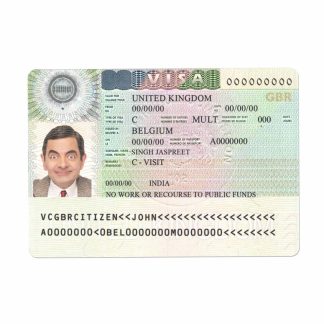 United Kingdom visa version 2 download template file