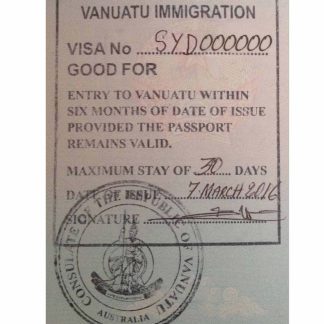 VANUATU stamp visa download template file