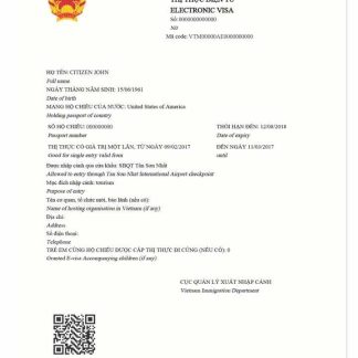 VIETNAM e visa download template file
