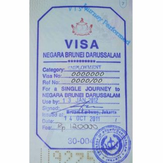 BRUNEI stamp visa download template file