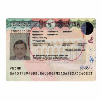 Cameroon travel visa version 2 download template file