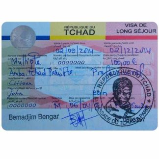 CHAD visa download template file
