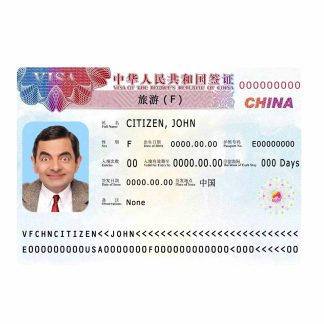 China visa 2019 present version 2 download template file