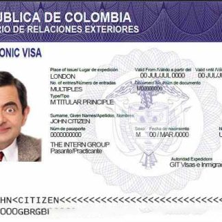 Colombia electronic visa download template file