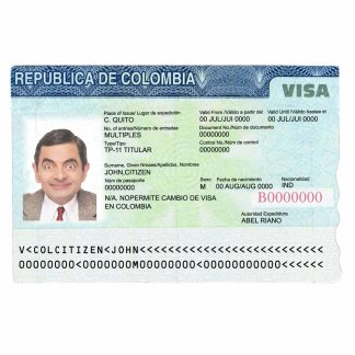 Colombia travel visa download template file