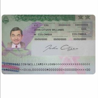 Costa Rica visa download template file