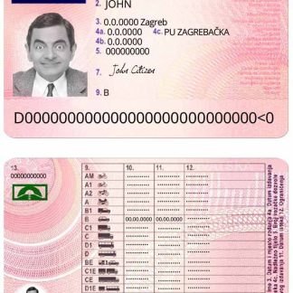 Croatia driving license download template file