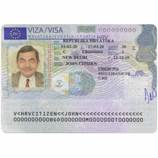 CROATIA schengen visa download template file