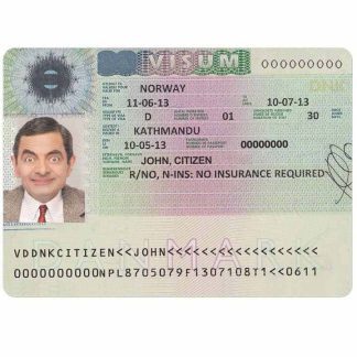 DENMARK visa download template file