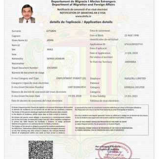 ANDORRA e visa download template file