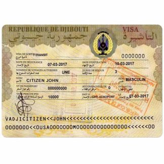 DJIBOUTI travel visa download template file