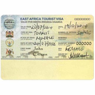 EAST AFRICA tourist visa download template file