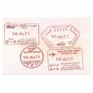 EGYPT VISA STAMP download template file