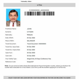 Ethiopia e visa download template file